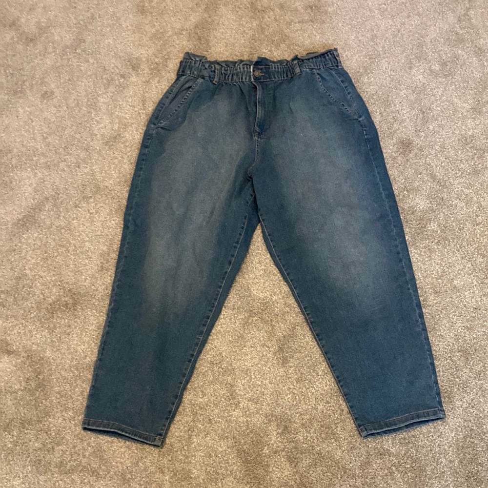 Paper bag waist jeans